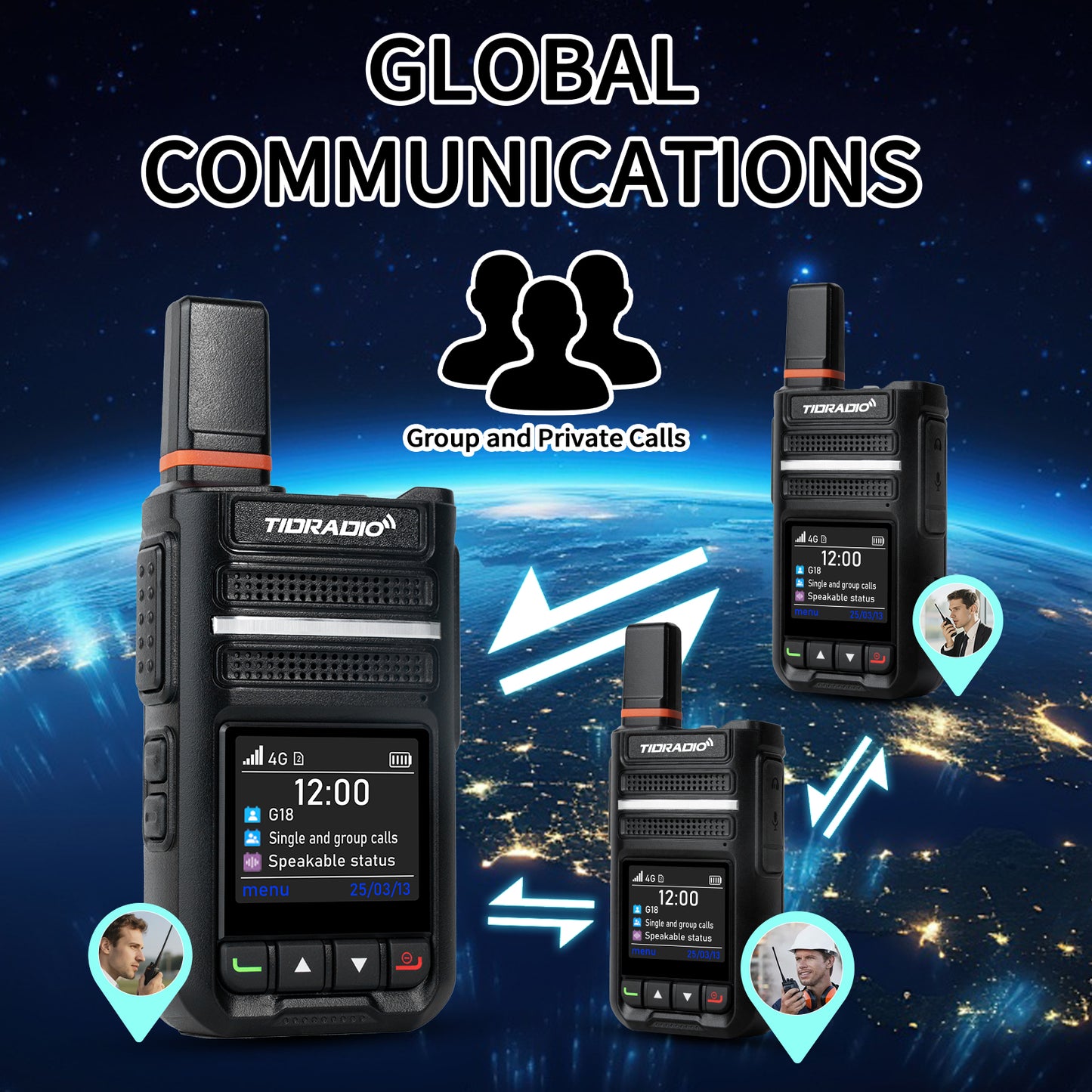 TD-G18 Global 4G PoC Radio with SIM Card
