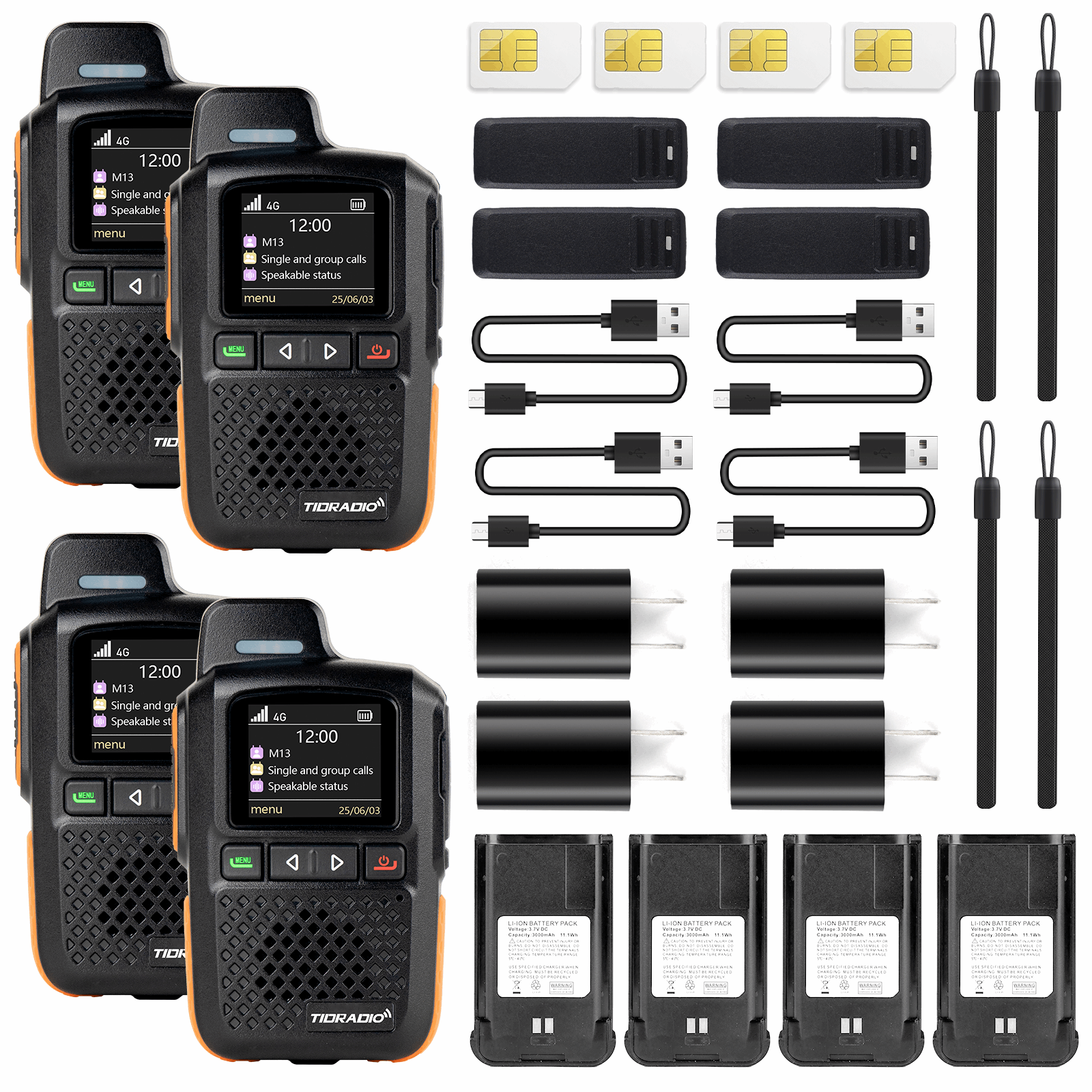 TD-M13 Nationwide PTT Walkie Talkies Long Range 5000 Miles with SIM Card 4G PoC Radio