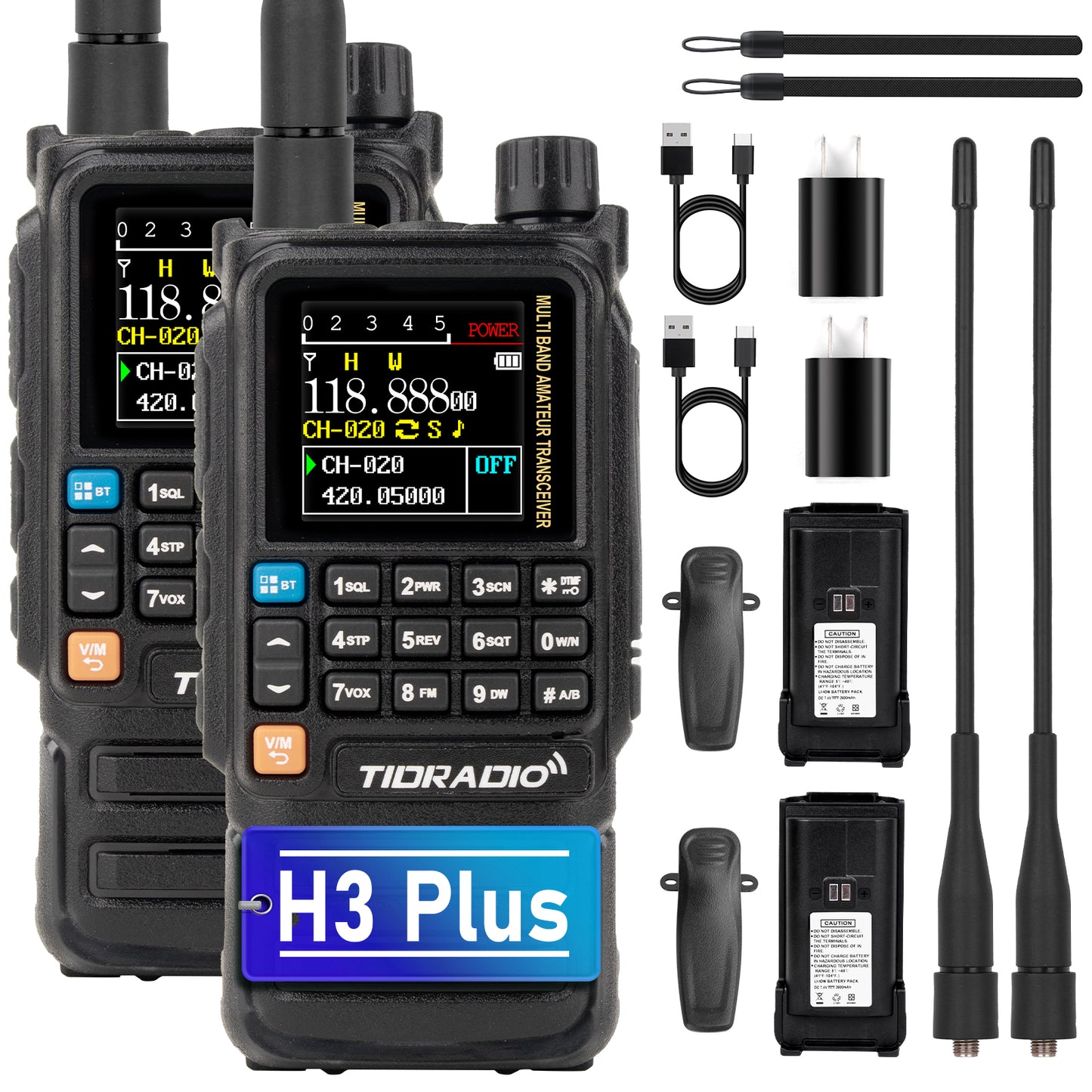 H3 Plus 5W Ham GMRS Bluetooth Radio
