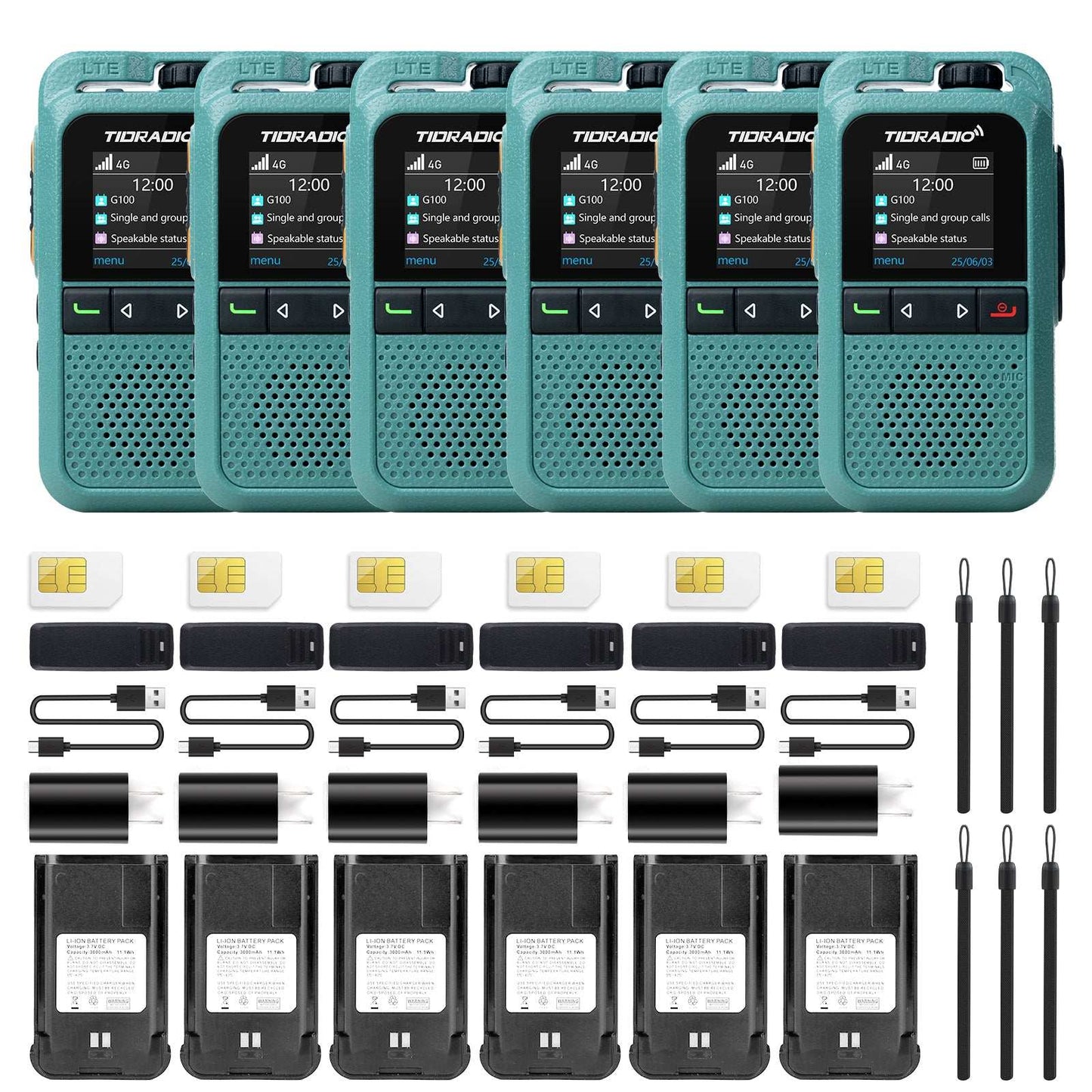 TD-G100 Global PTT Unlimited Range Walkie Talkies 4G PoC Radio with SIM Card