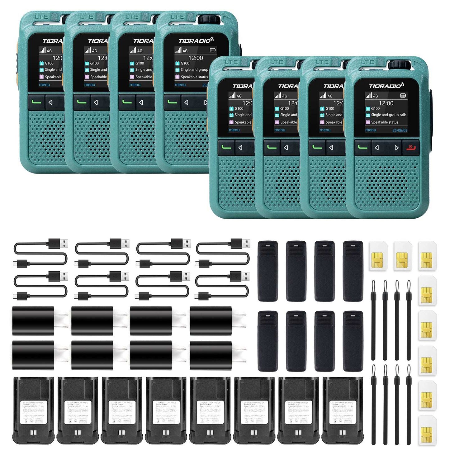 TD-G100 Global PTT Unlimited Range Walkie Talkies 4G PoC Radio with SIM Card