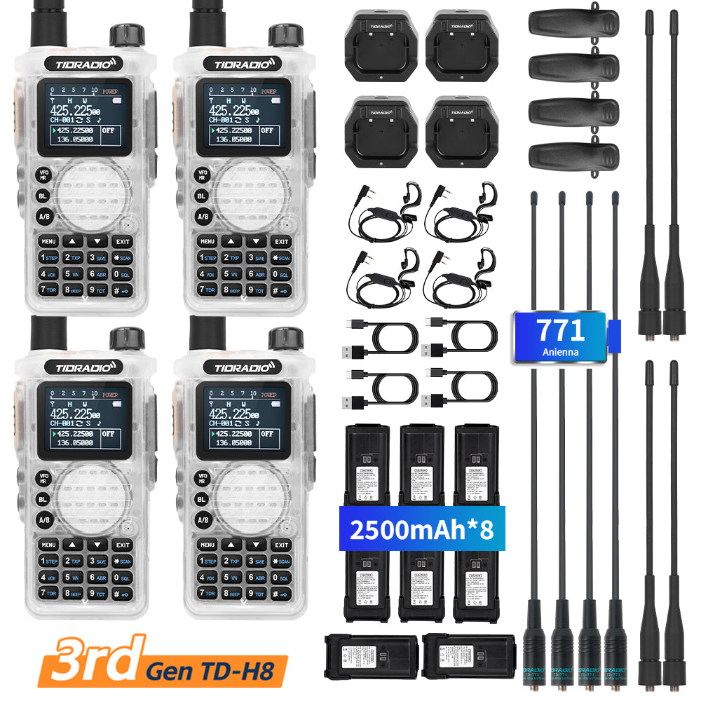 3rd Gen TD-H8 10W Ham GMRS Radio Handheld 8-Band