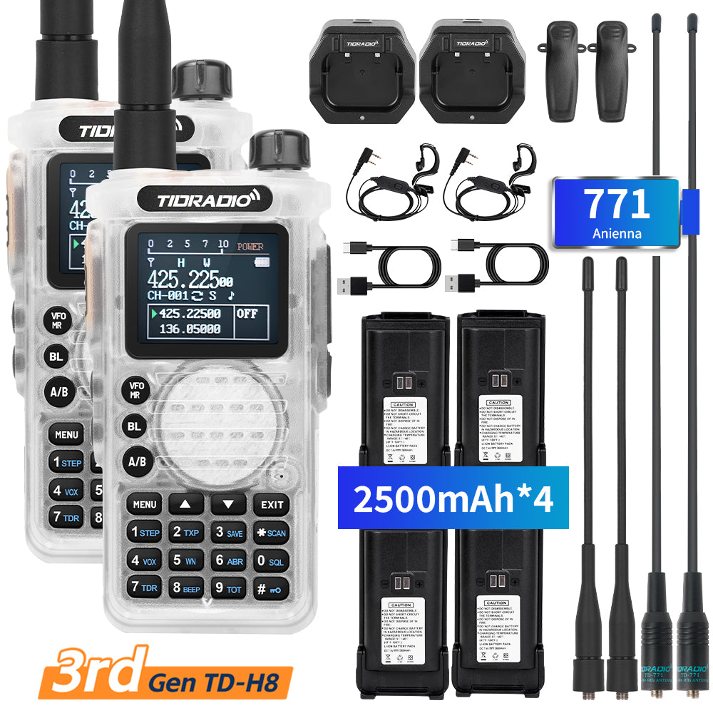 3rd Gen TD-H8 10W Ham GMRS Radio Handheld 8-Band