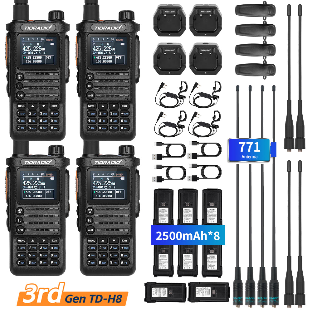 3rd Gen TD-H8 10W Ham GMRS Radio Handheld 8-Band