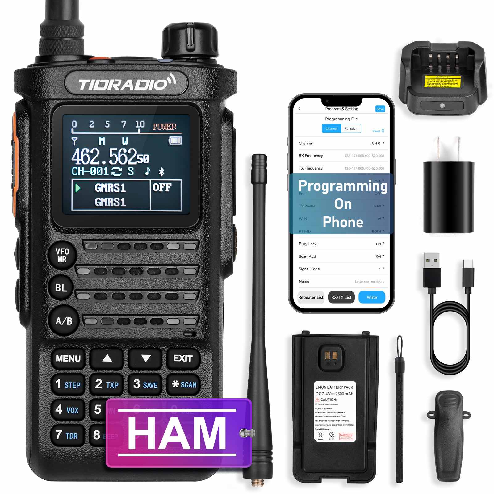 TIDRADIO H8 Ham Radio with Bluetooth, tidradio, tid radio, tidradio h8, tidradio td-h8, tidradio h8 manual, tidradio app, tidradio td-h8 manual, td-h8, tidradio td h8, tidradio h8 ham