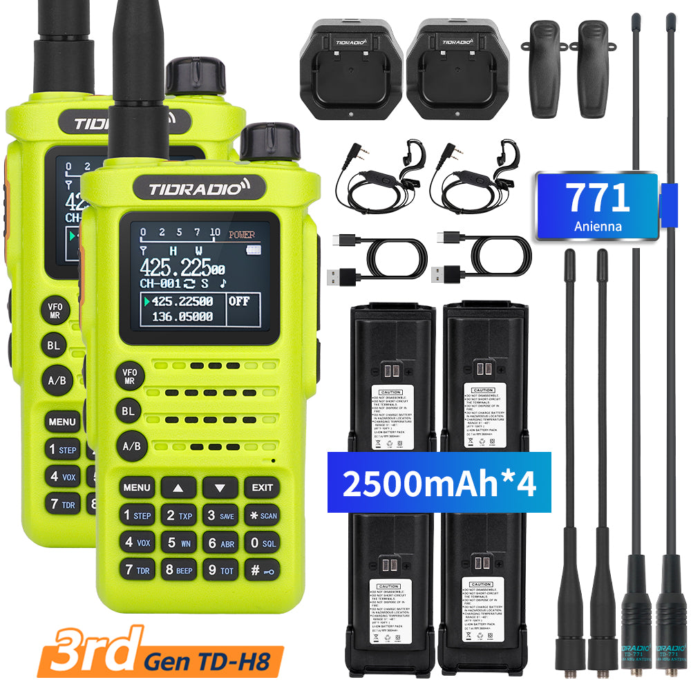 3rd Gen TD-H8 10W Ham GMRS Radio Handheld 8-Band