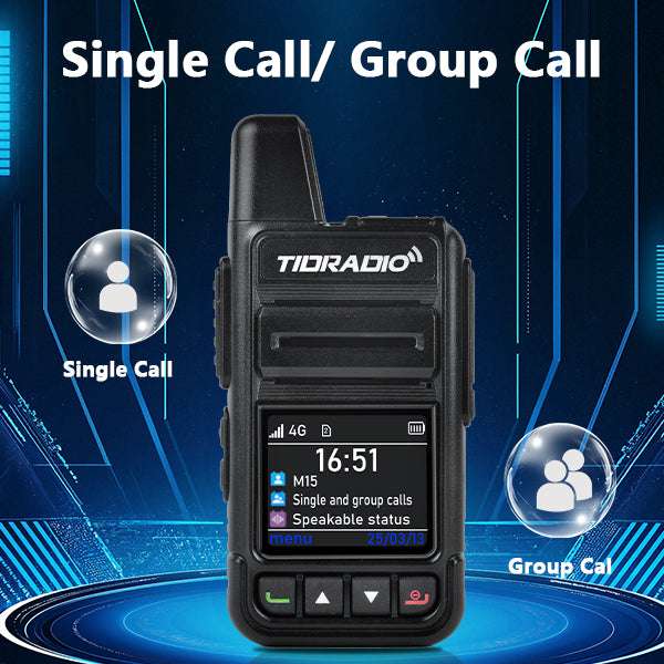 TIDRADIO TD‑M15 Global Cat‑1 POC Radio with 1‑Year SIM Card – 4G LTE Walkie Talkie, 5000‑Mile Long‑Range IP67 Waterproof PTT Radio for Hiking, Camping & Outdoor Security