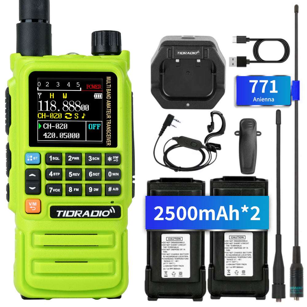 TIDRADIO TD-H3 Plus 5W High Power Ham GMRS Unlocked Receiver Global Repeater Bluetooth Air Band Long Range Wireless Programming AM FM airband Wireless Portable Radio with Upgradable firmware