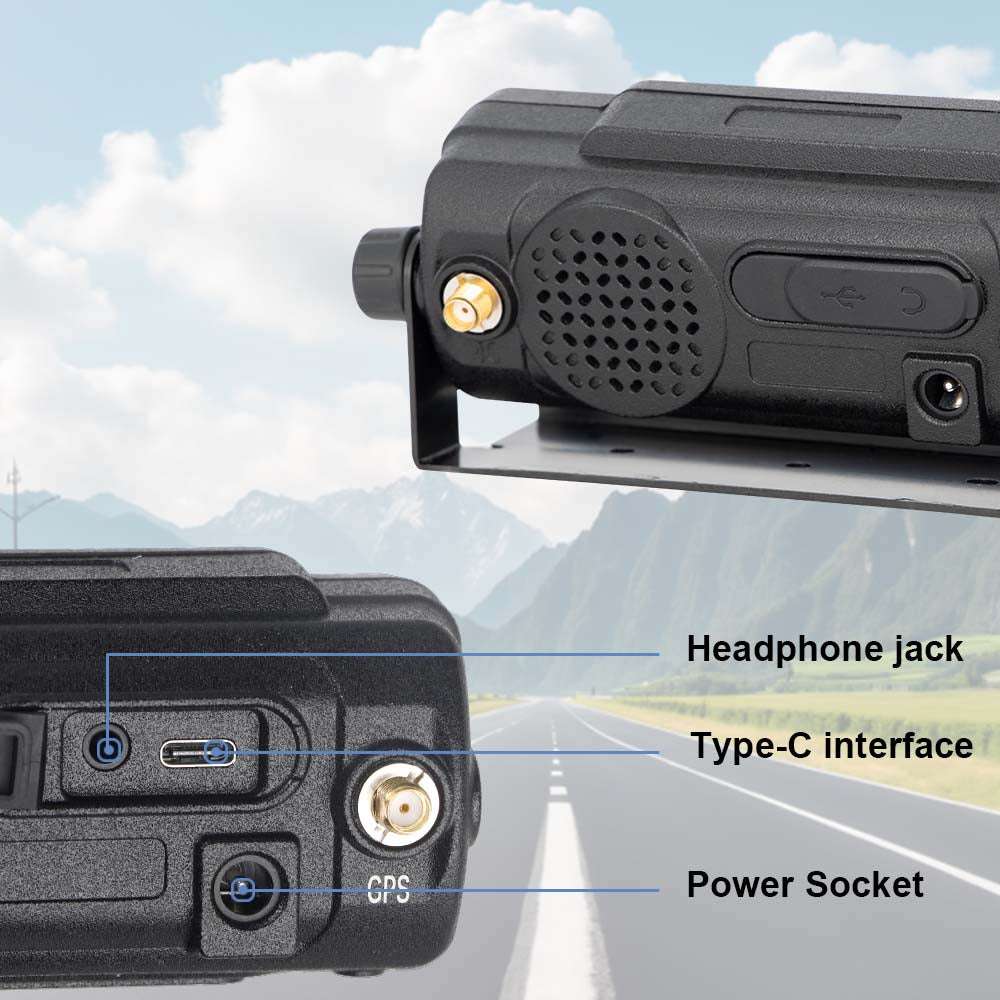 TIDRADIO TD-M6Plus 4G PoC Mobile Radio – 2.4" Touch Screen Vehicle-Mounted Walkie Talkie | In-Car Network PTT Two-Way Radio for Long-Range Communication