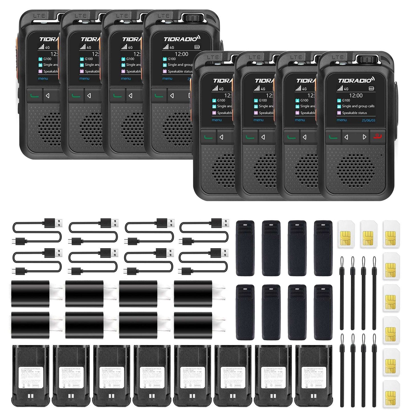 TIDRADIO TD G100 Global POC Radio with 1‑Year SIM Card – 4G LTE Walkie Talkie, 6000‑Mile Long‑Range IP67 Waterproof PTT Radio with free app odmaster