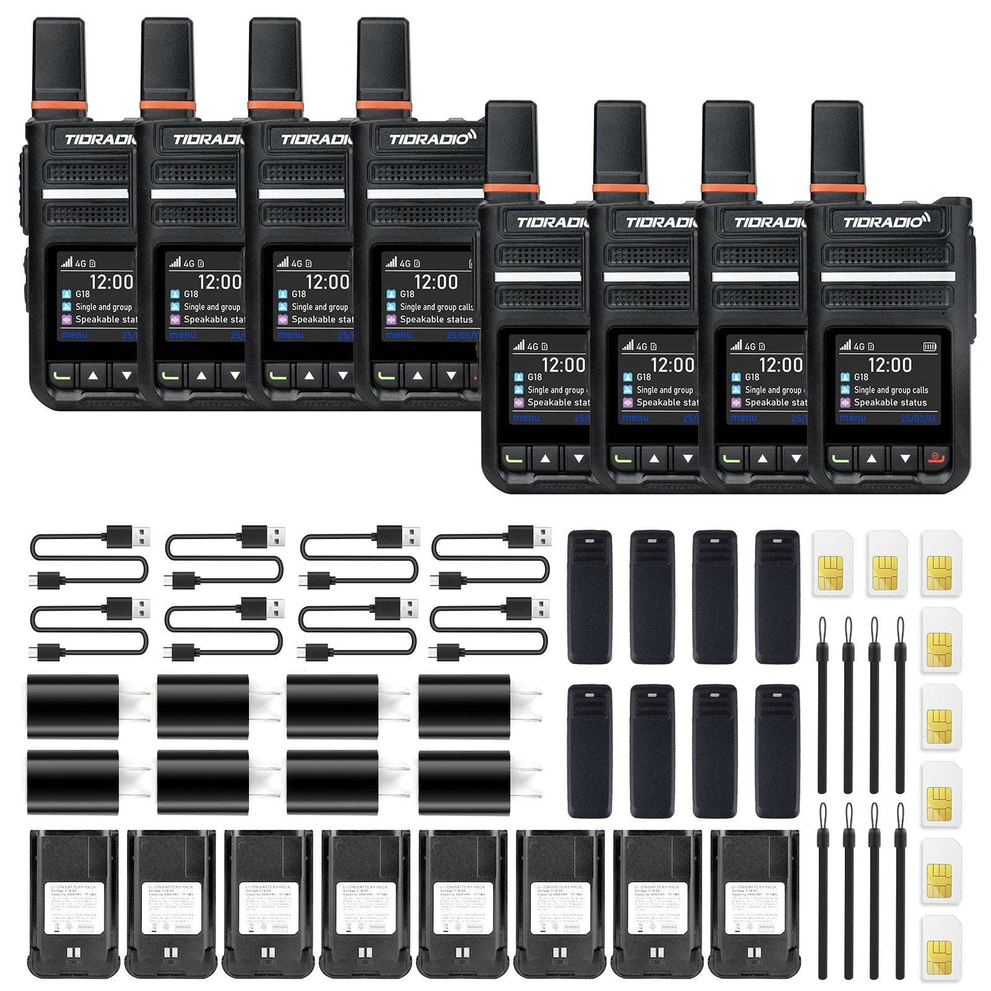 TIDRADIO TD-G18 Global Walkie Talkies Unlimited Range Compatible with TD-M15 TD-M13, TD-G100 , Long Distance 6000 Miles 4G LTE POC Radio, Nationwide PTT Two Way Radio with sim Card Free Platform Odmaster