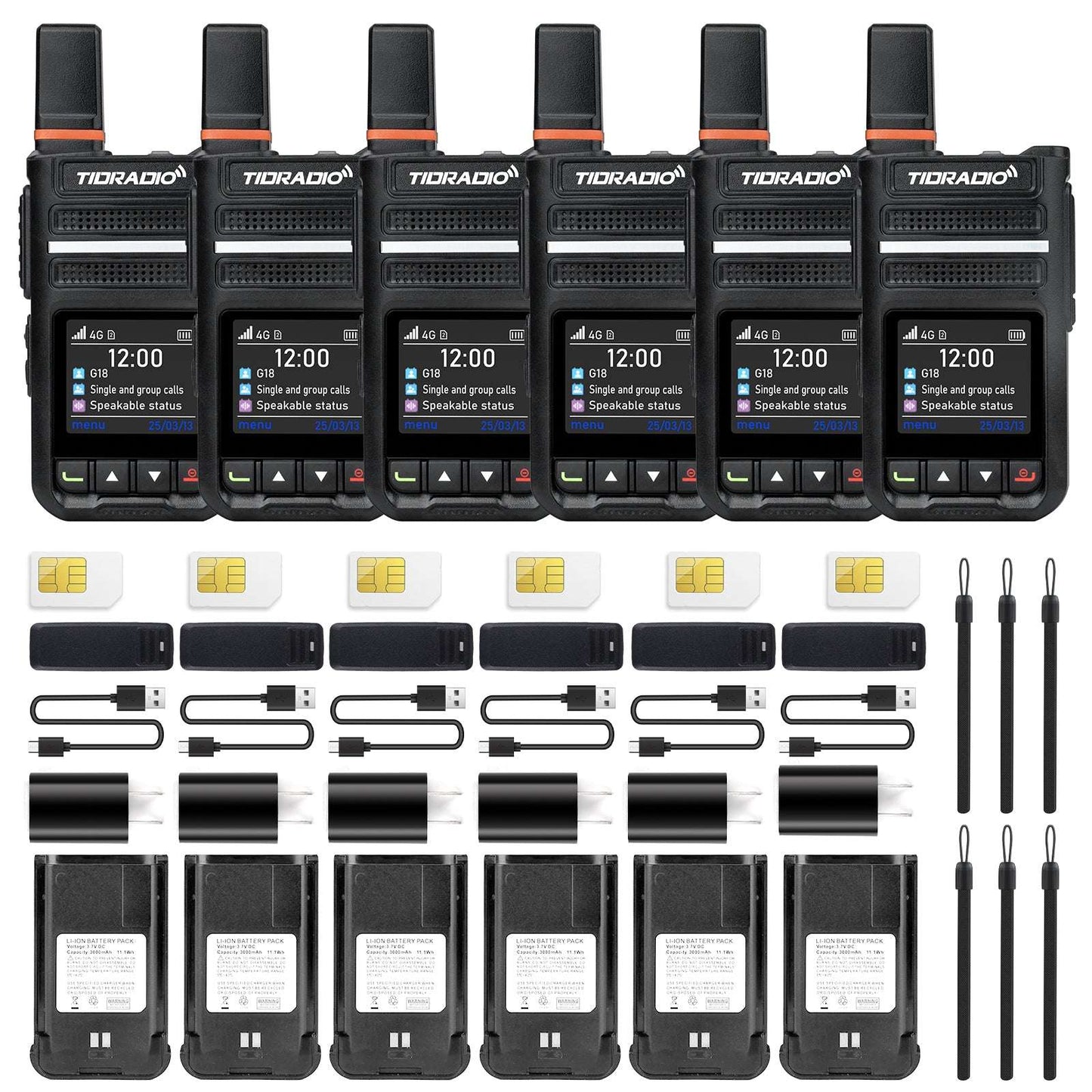 TIDRADIO TD-G18 Global Walkie Talkies Unlimited Range Compatible with TD-M15 TD-M13, TD-G100 , Long Distance 6000 Miles 4G LTE POC Radio, Nationwide PTT Two Way Radio with sim Card Free Platform Odmaster