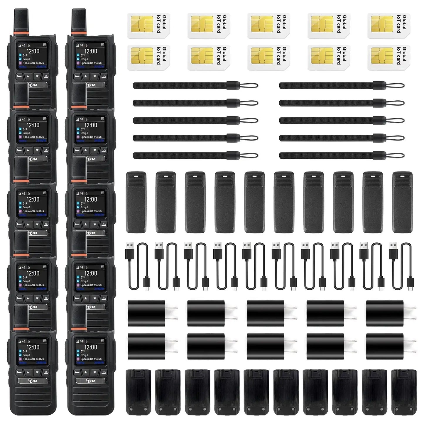 TIDRADIO TD G19 4G LTE PoC Radio Bluetooth AI Noise Cancelling Long Range Global Push to Talk Walkie Talkie Unlimited Range Two Way Radio for Family Security Logistics Business Communication
