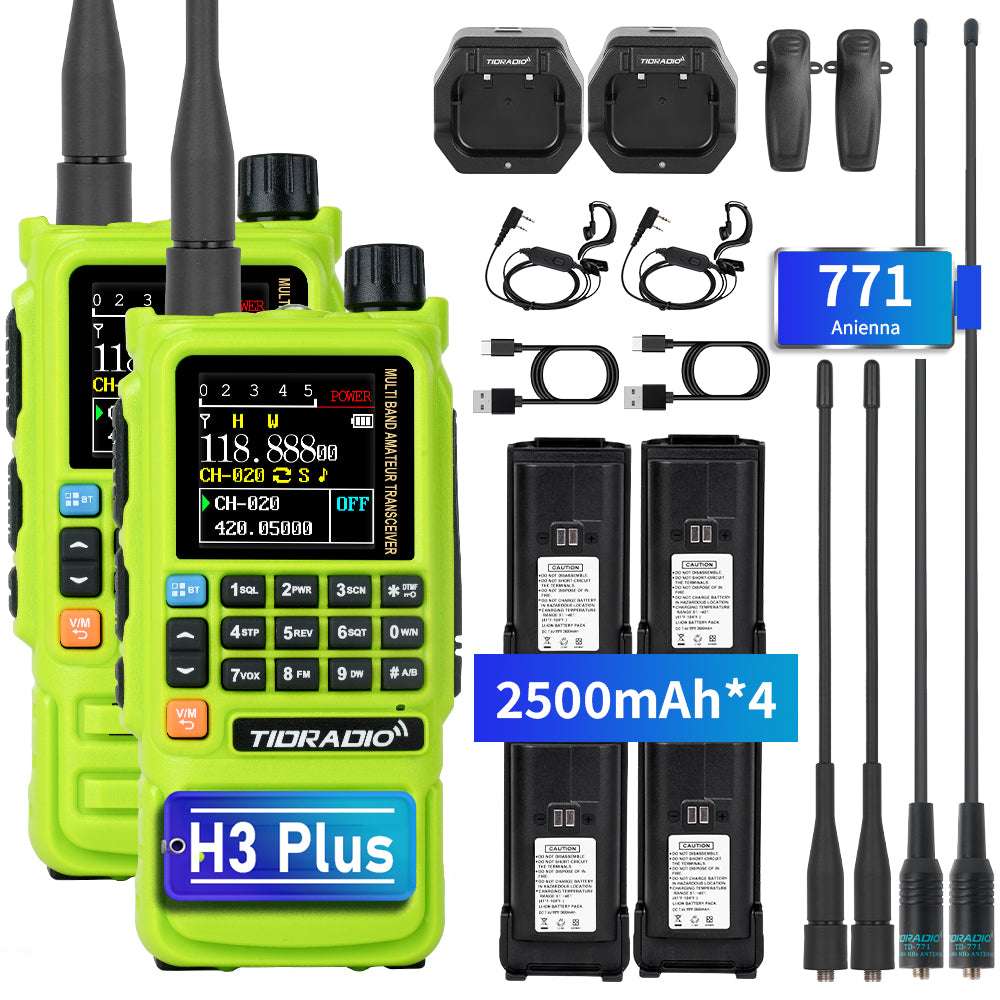 TIDRADIO TD-H3 Plus 5W High Power Ham GMRS Unlocked Receiver Global Repeater Bluetooth Air Band Long Range Wireless Programming AM FM airband  Wireless  Portable Radio with Upgradable firmware