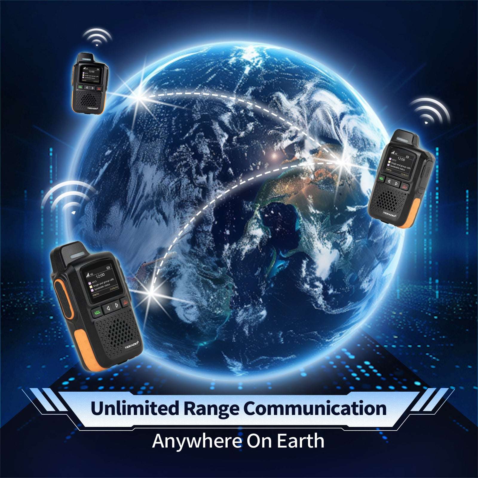 TIDRADIO TD M13 Global POC Radio with 1‑Year SIM Card – 4G LTE Walkie Talkie, 5000‑Mile Long‑Range IP67 Waterproof Two Way Radio with free app platform odmaster