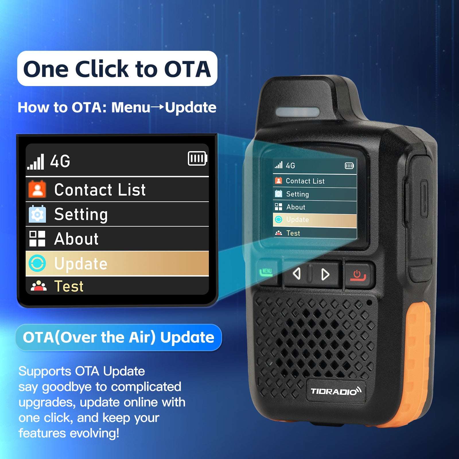 TD-M13 Nationwide PTT Walkie Talkies Unlimited Range 4G PoC Radio with SIM Card