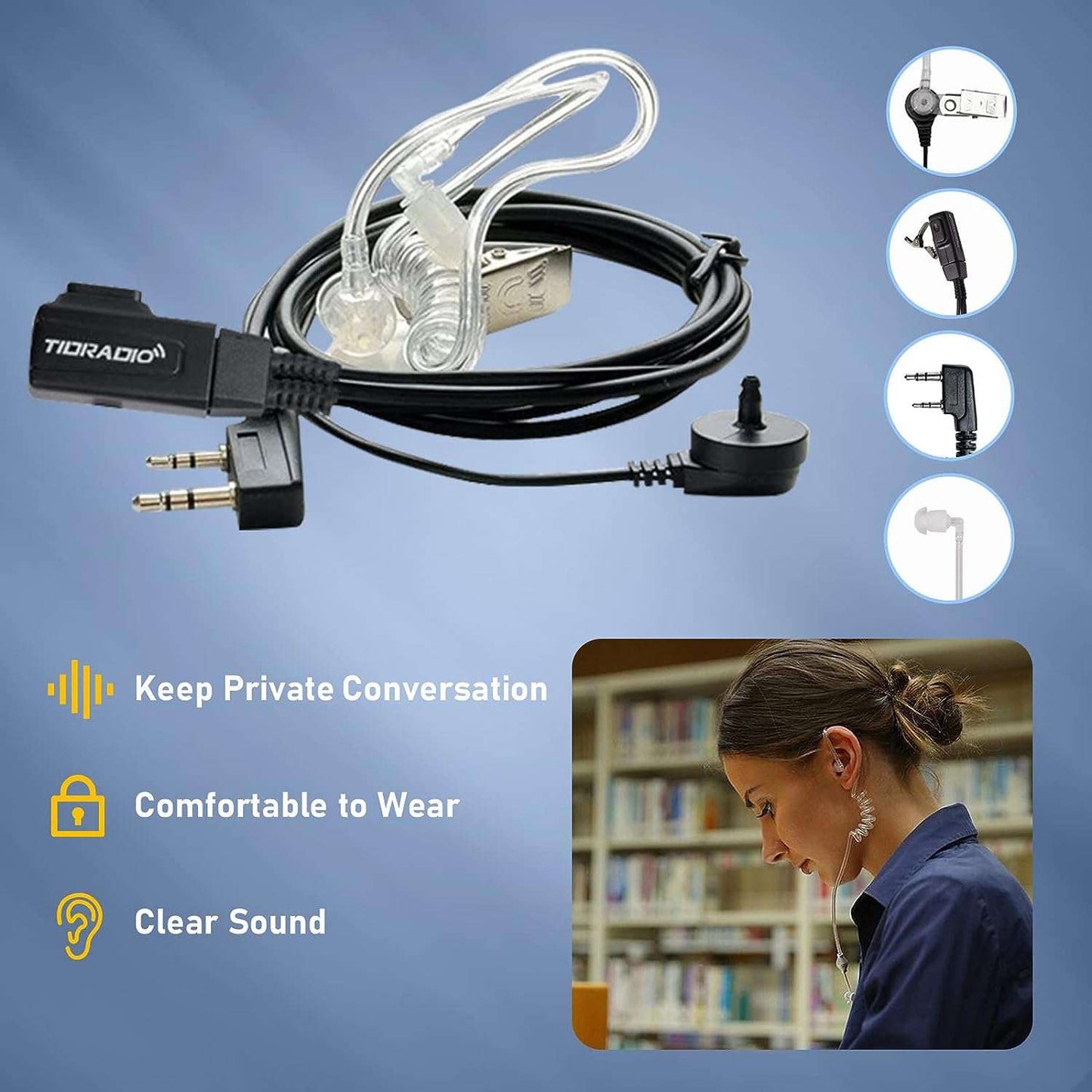 TIDRADIO td-m8s M8s Rechargeable VOX License-Free FRS Family Two-Way Radio Walkie Talkies for Home, Office, School and Business โ License Free PMR446 General Mobile Radio Service Personal Communication Portable Handheld Radios with Earpiece, Wireless Ear Microphone, Business Dispatch, Hospitality, Security, Construction, Event Management, Retail, Restaurant, Hotel, Church, Warehouse, Campus, Outdoor Camping, Hiking, Hunting, Marine Boat, Vehicle, Tourism, Golf, Ski Resort, Theme Park, Emergency Response, Pu