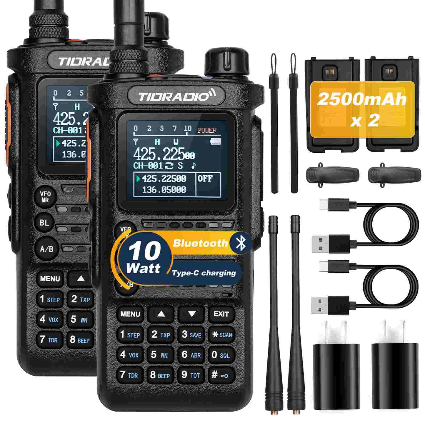 TIDRADIO TD-H8 Ham / GMRS Radio(2Packs), tidradio, tid radio, tidradio h8, tidradio td-h8, tidradio h8 manual, tidradio app, tidradio td-h8 manual, td-h8, tidradio td h8, tidradio h8 ham, tidradio h3 gmrs