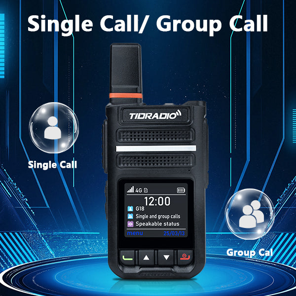 TIDRADIO TD-G18 Global Walkie Talkies Unlimited Range Compatible with TD-M15 TD-M13, TD-G100 , Long Distance 6000 Miles 4G LTE POC Radio, Nationwide PTT Two Way Radio with sim Card Free Platform Odmaster comlins