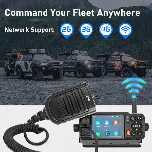 TIDRADIO TD-M6Plus 4G PoC Mobile Radio – 2.4" Touch Screen Vehicle-Mounted Walkie Talkie | In-Car Network PTT Two-Way Radio for Long-Range Communication