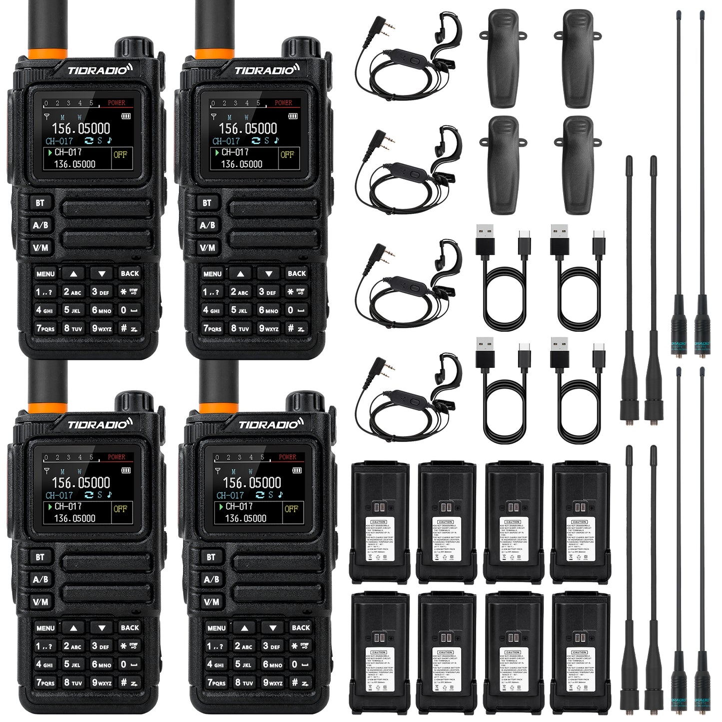 TIDRADIO TD H9 10 Watt GPS APRS Unlocked GMRS Ham Radio Multi Band Capable Bluetooth Connectivity Wireless Programming Frequency Spectrum Analysis SMS Message Text NOAA Weather Receiver Handheld Two Way Radio