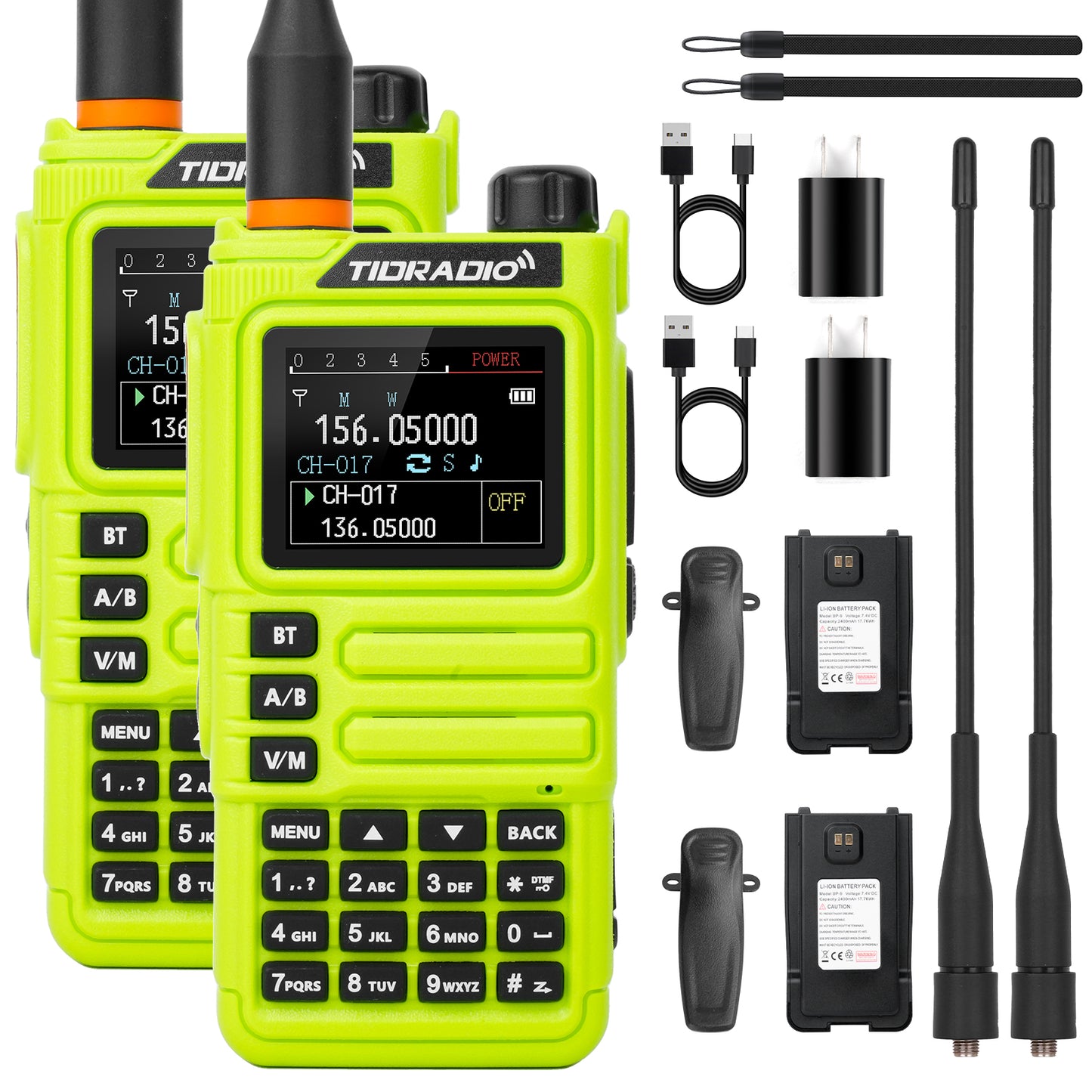 TIDRADIO TD H9 Walkie Talkie Ham GRMS Unlocked 10W UHF VHF APRS GPS Spectrum Analyzer 128MB Memory SMS Texting Bluetooth Long Range Programmable