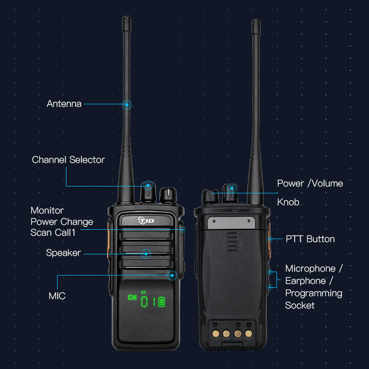TIDradio TD-V712 Plus CE RoHS 10W Long Range VHF UHF Telsiz Analog Walkie Talkie Communicador Transceiver