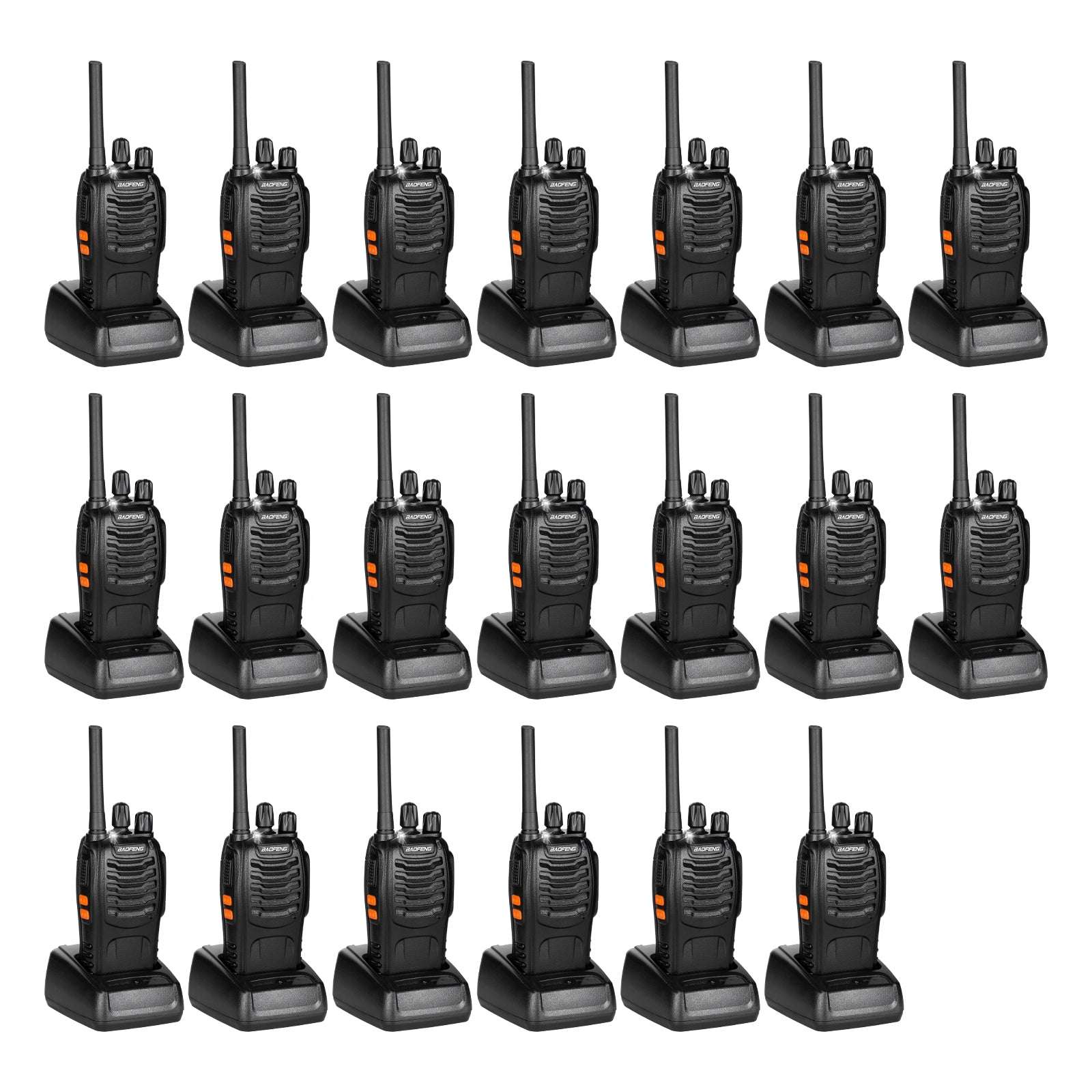 Tidradio TD-V2  2 Way Radios Walkie Talkies Long Range Hand Free with Flashilght Rechargeable for Business or Family 20 Pack