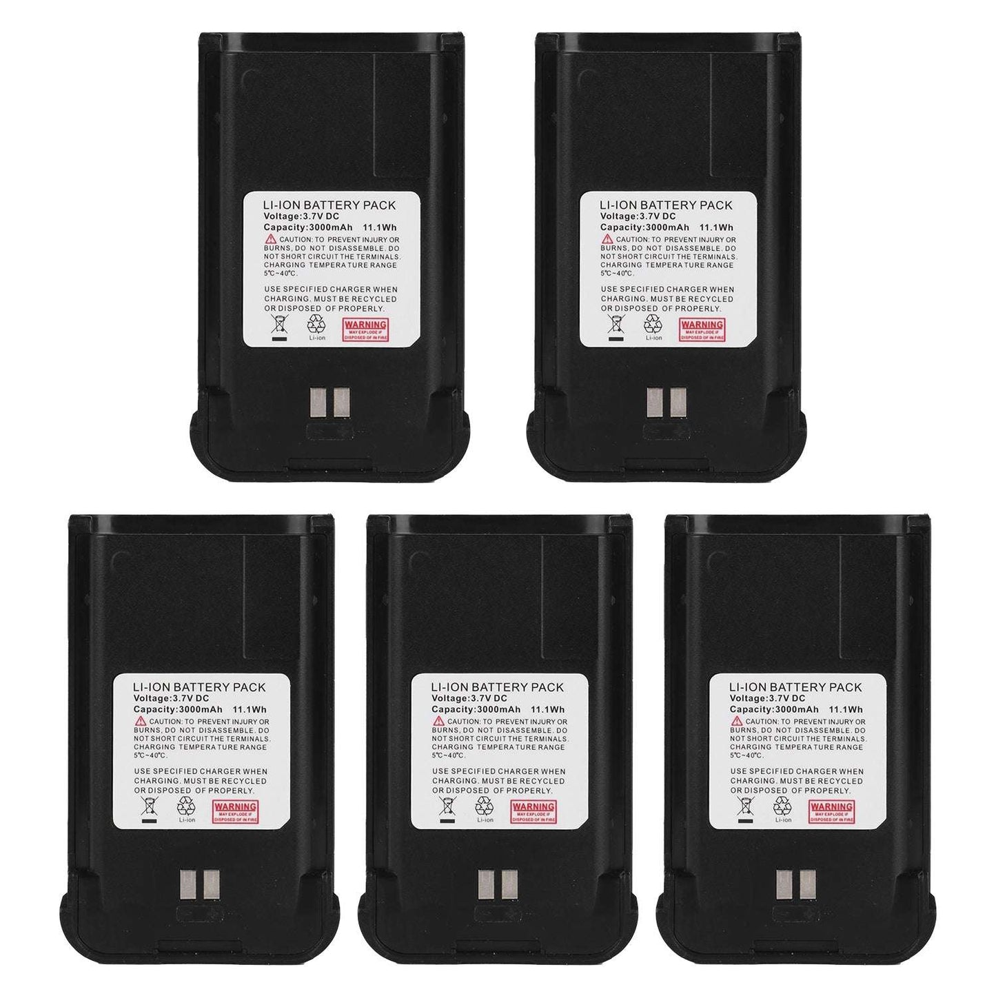 Rechargeable 3000mAh Li-ion Battery Pack for TD-M15 4G Cat1 PoC Two Way Radio, Long Lasting Replacement Battery for Portable Walkie Talkie Communication Devices