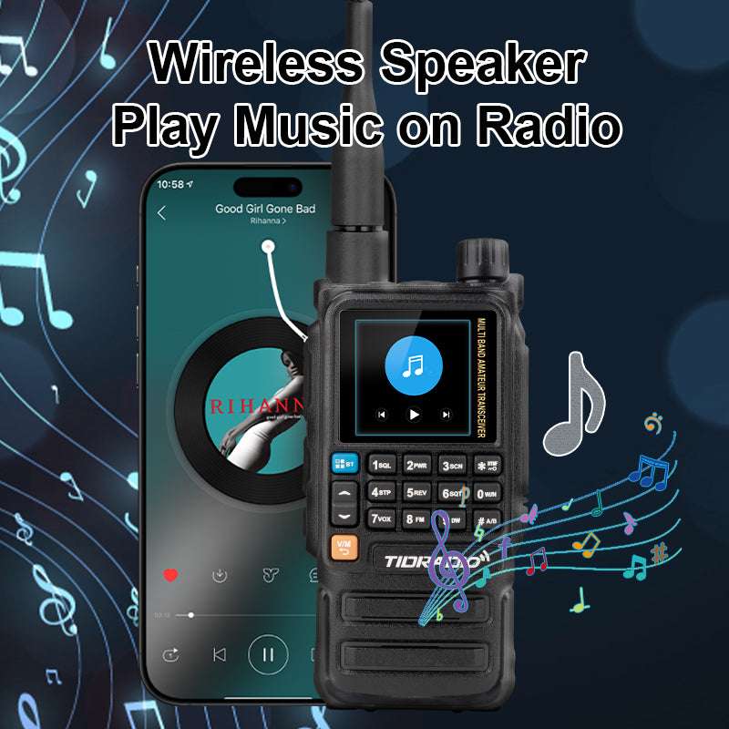 New Upgraded TIDRADIO H3 Plus Ham GMRS Unlocked Global Repeater Bluetooth Answerphone Air Band Long Range Wireless Programming AM airband Wireless Portable Radio with Upgradable firmware