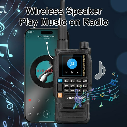 New Upgraded TIDRADIO H3 Plus Ham GMRS Unlocked Global Repeater Bluetooth Answerphone Air Band Long Range Wireless Programming AM airband Wireless Portable Radio with Upgradable firmware