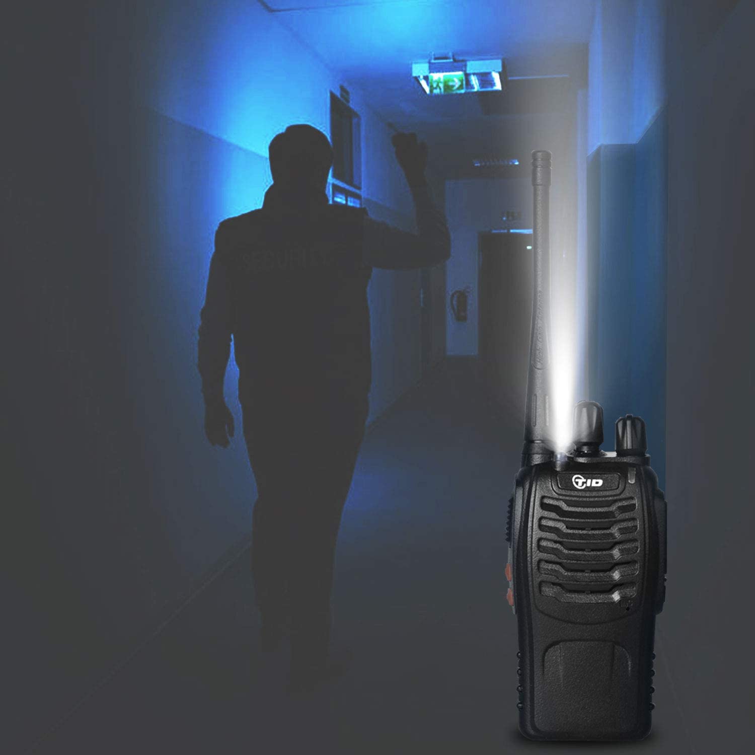 Tidradio TD-V2 (20 Packs) 2 Way Radios Walkie Talkies Long Range Hand Free with Flashilght Rechargeable for Business or Family