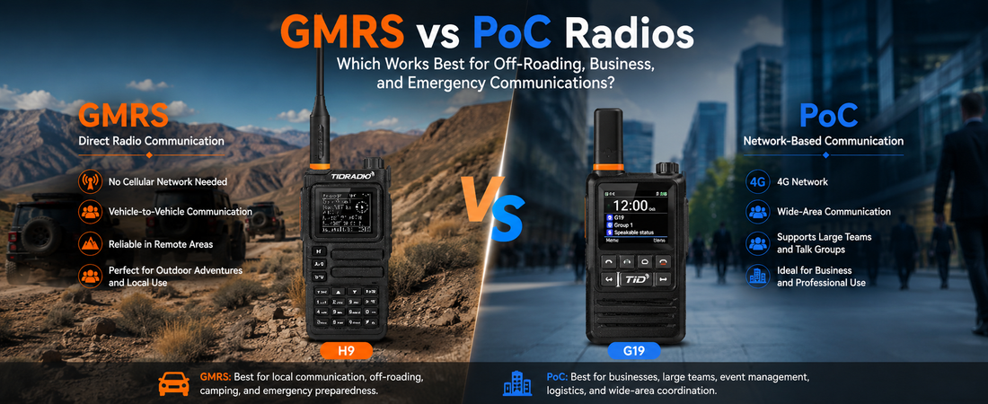 GMRS vs PoC Radios for Off-Roading, Business & Emergencies