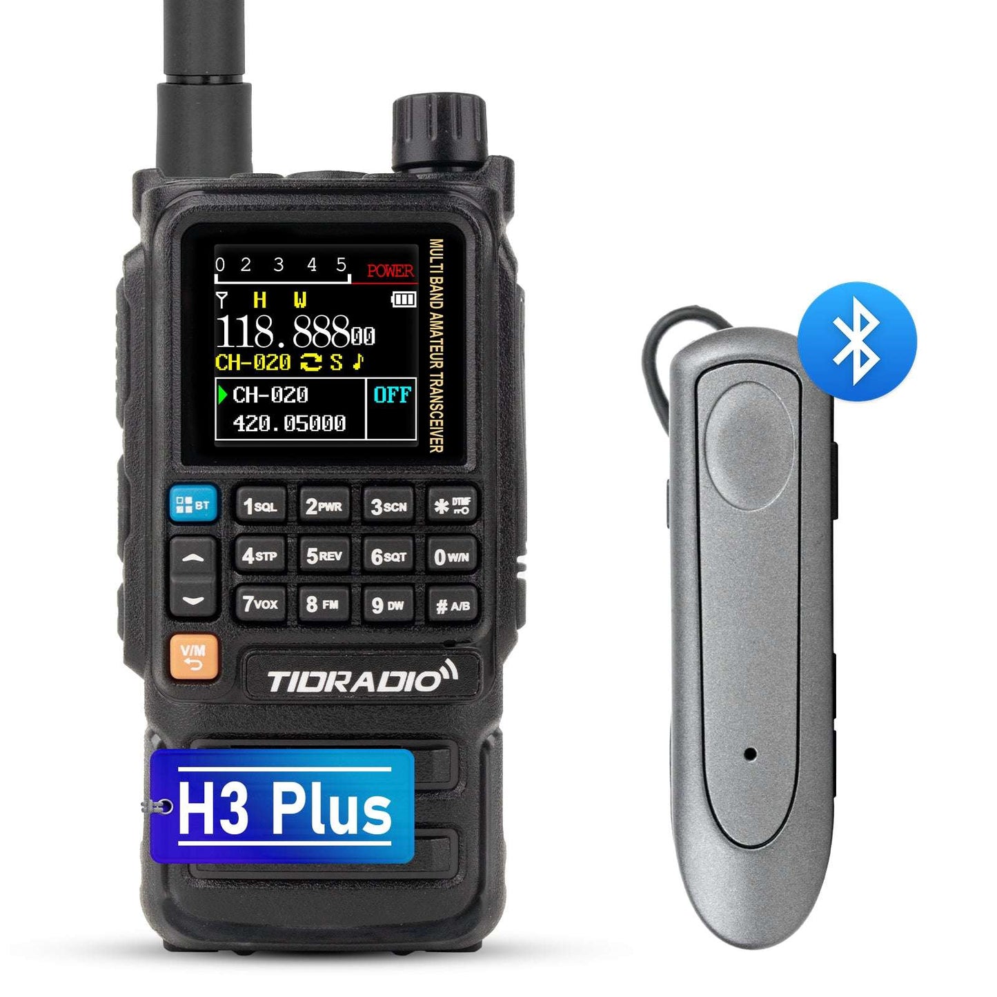 TD-H3 Plus 5W Bluetooth Ham GMRS Radio Handheld
