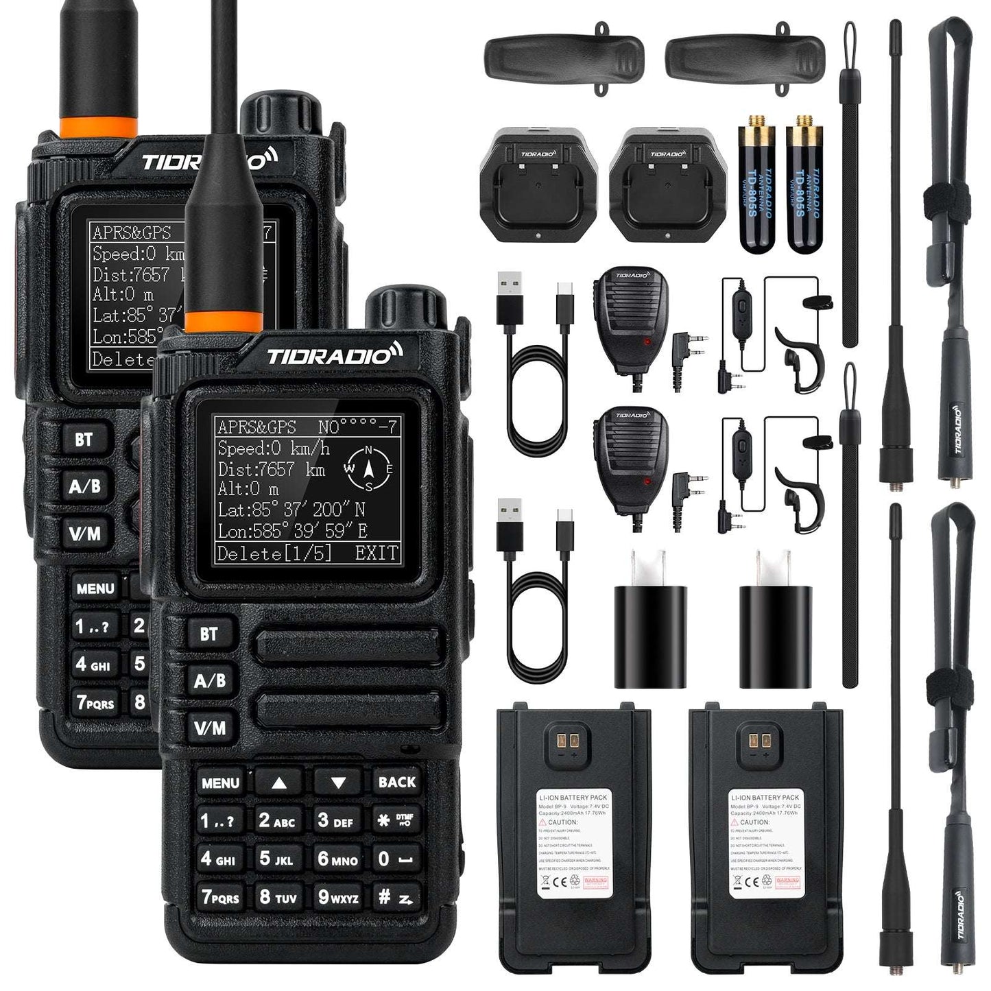 TD-H9 10W APRS GPS Bluetooth Handheld Radio 2 Pack 4 Pack