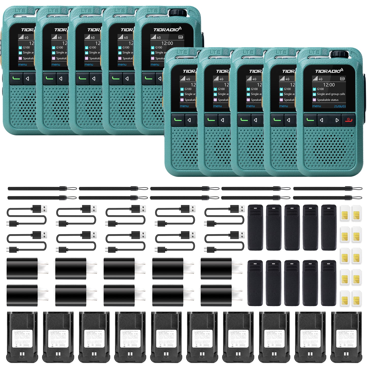 TD-G100 Global PTT Unlimited Range Walkie Talkies 4G PoC Radio with SIM Card