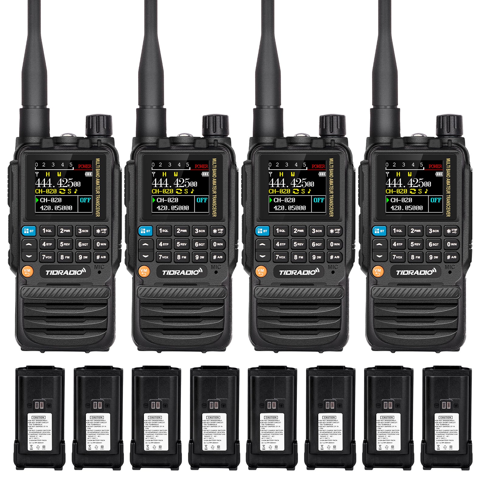 H3 Radio 4 Packs with 4 Spare Batteries