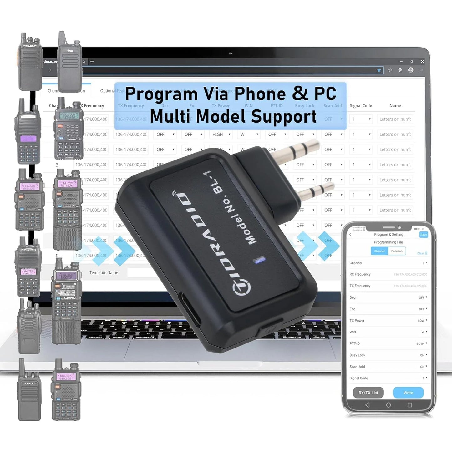 BL-2  2 in 1 Wireless Programmer & Bluetooth Dongle