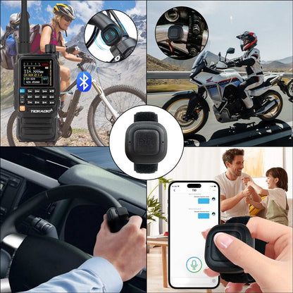 2 in 1 Wireless PTT Button for ODmaster APP (Mic & Programmer) Adapt to H3 Plus – Bluetooth Hands-Free Speaker Mic for PoC Radio & Mobile Phone, In-Car Wireless Speaker Mic for Car & Motorcycle, Outdoor Two-Way Radio Speaker Mic, Bicycle Helmet-Mount Mic, Portable Wireless Bluetooth Programming PTT Controller, Rugged Waterproof Radio Mic, Remote Wireless PTT Key for H3 Plus