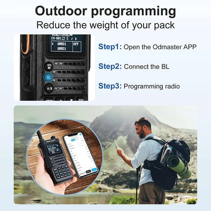 (2nd Gen) TIDRADIO TD-H8 10W HighPower Ham GMRS unlocked Radio Handheld with APP Wireless Programming,Long Range Two Way Radio USB-C Charger & Speaker Mic, Walkie Talkies two packs with 2 spare batteries
