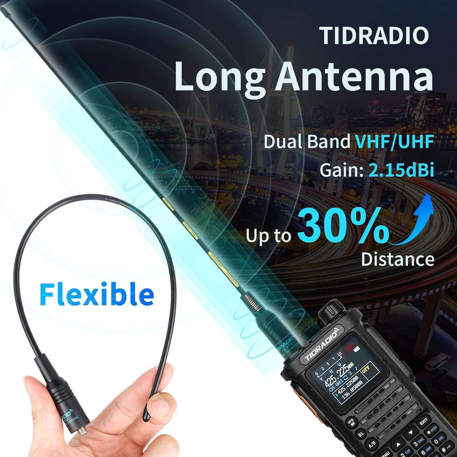 (2nd Generation) TIDRADIO TD-H8 10W HighPower Ham Radio Handheld with APP Wireless Programming,Long Range Two Way Radio with 2500mAh Large Battery (2pcs),USB-C Charger & Speaker Mic, Walkie Talkies