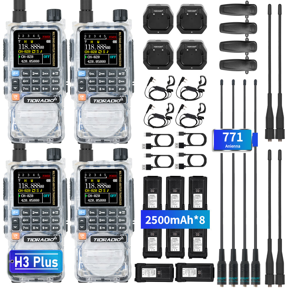 TD-H3 Plus 5W Bluetooth Ham GMRS Radio 2 Pack 4 Pack