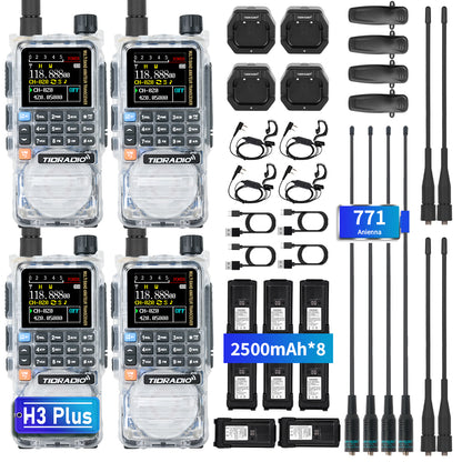 TD-H3 Plus 5W Bluetooth Ham GMRS Radio 2 Pack 4 Pack