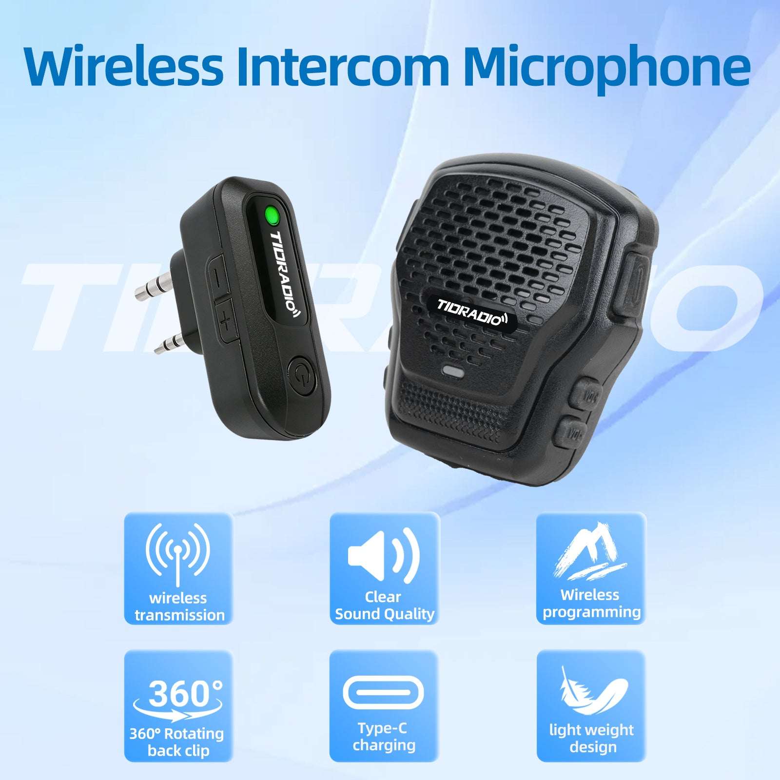 TIDRADIO Bluetooth Smart Noise-Cancelling Earpiece for TD-H3 Plus