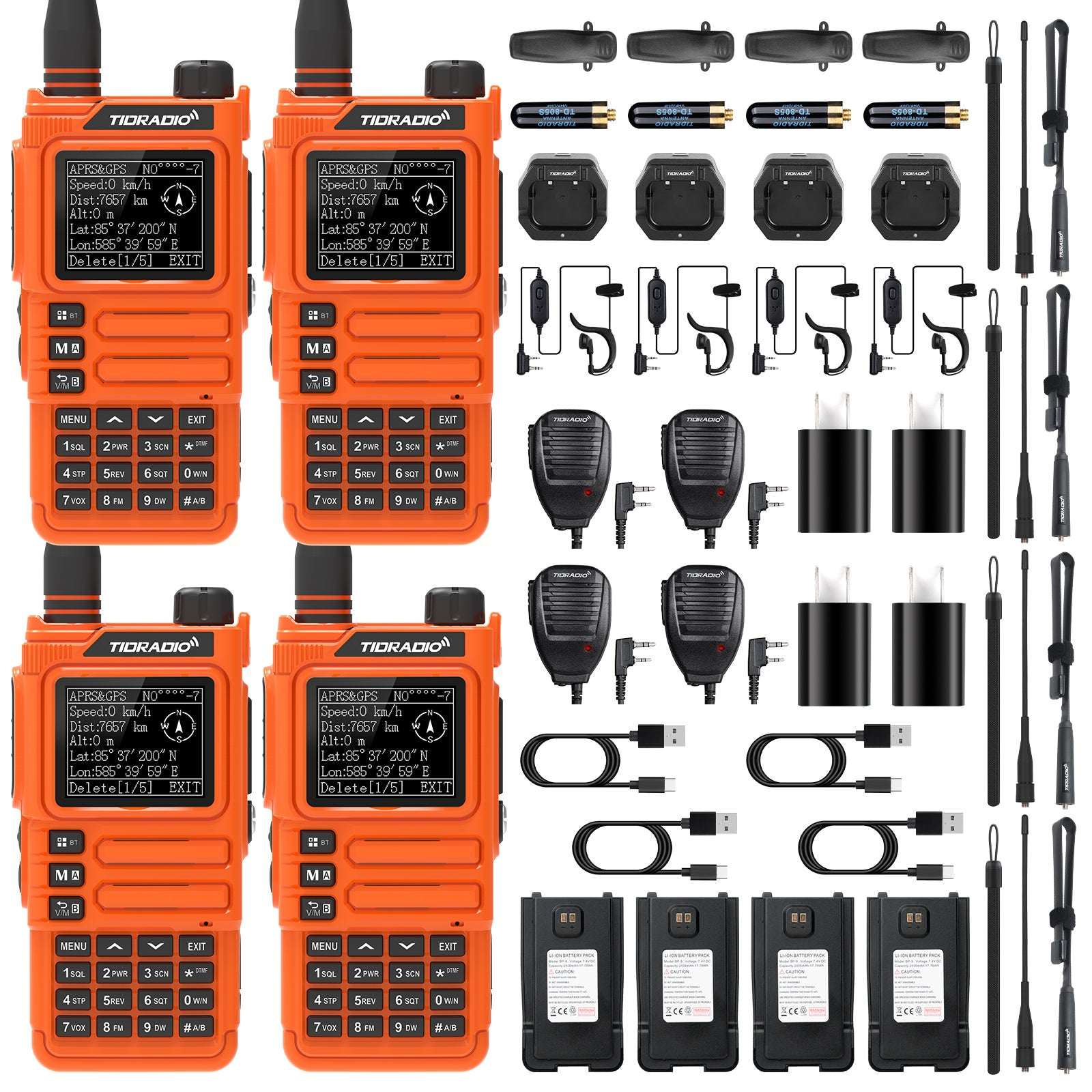 TD-H9 10W APRS GPS Bluetooth Handheld Radio 2 Pack 4 Pack