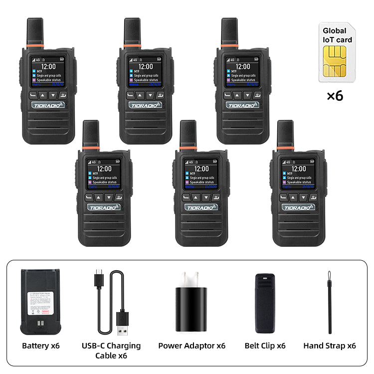 TIDRADIO TD G19 Long Range 4G LTE PoC Two Way Radio Global PTT with Bluetooth