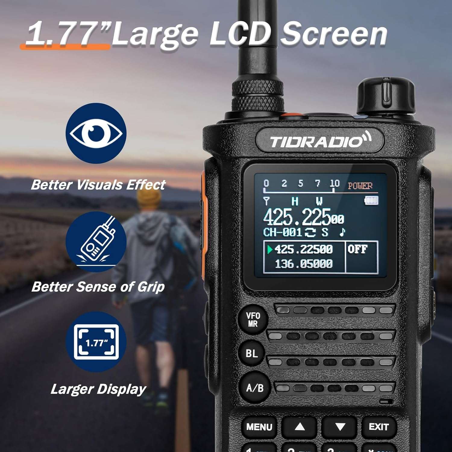 TIDRADIO Gen2 TD-H8 10W Unlocked GMRS Ham 2 WAY Radio Handheld, APP Wireless Programming, NOAA Weather Long Range Walkie Talkies 2500mAh Battery, Portable Two-Way Radios with Programming Cable& Speaker Mic-2pack