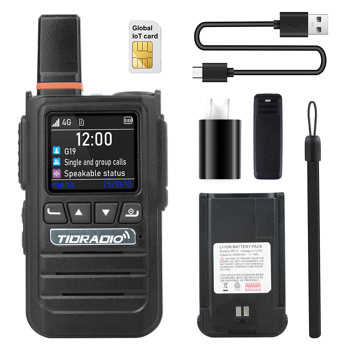 Global Lifetime Free 4G LTE PoC Walkie Talkies Unlimited Range Two Way Rapid Radios with SIM Card Nationwide Global PTT Long Distance Communication for Family Logistics Company 2 Pack