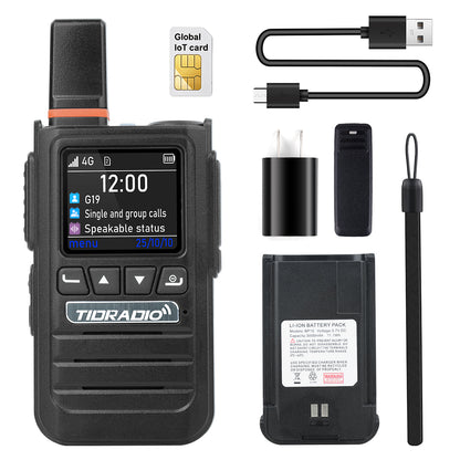 Global Lifetime Free 4G LTE PoC Walkie Talkies Unlimited Range Two Way Rapid Radios with SIM Card Nationwide Global PTT Long Distance Communication for Family Logistics Company 2 Pack