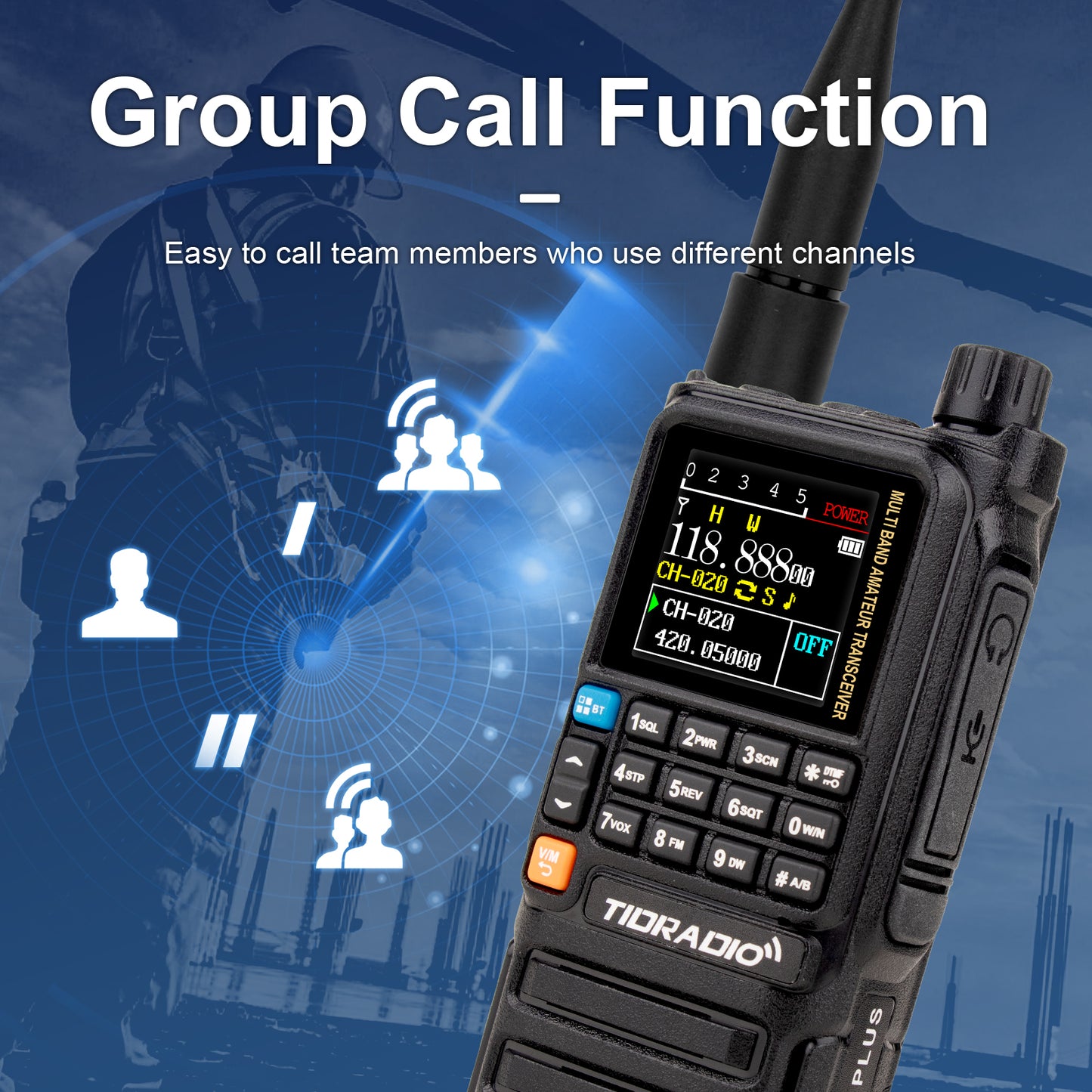 H3 Plus Ham GMRS 5W Bluetooth Radio